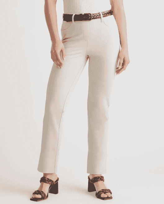 Ultra-Stretch Ponte Straight Leg 4-Pocket Pant