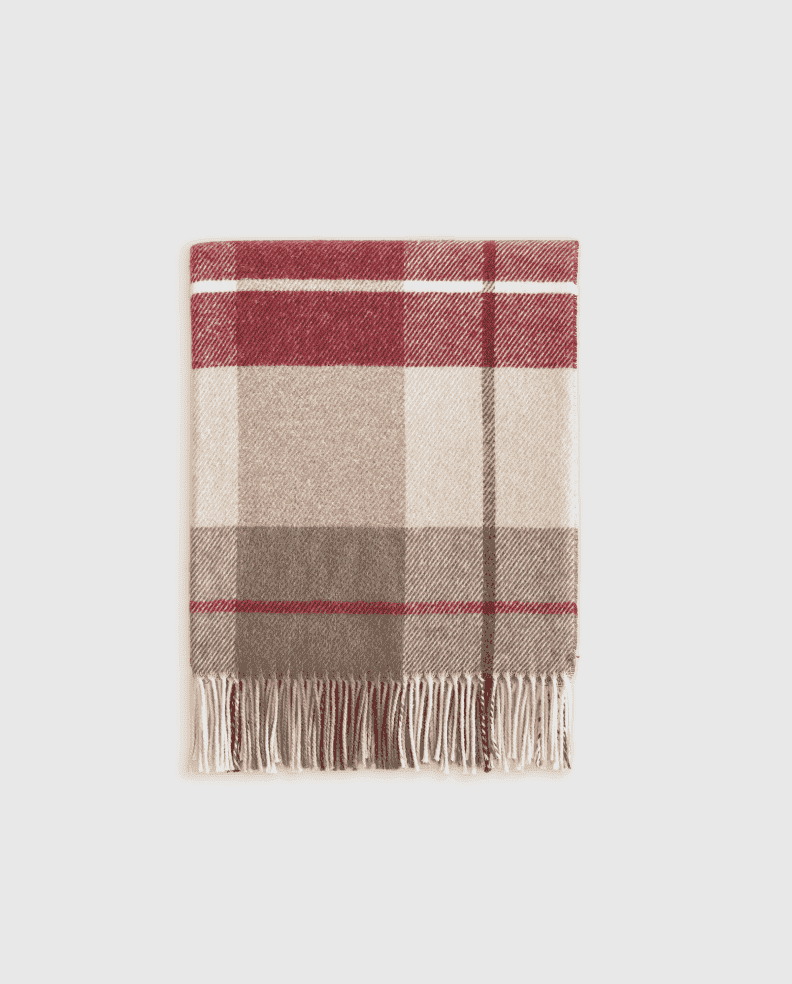 Italian Cotton Plaid Throw