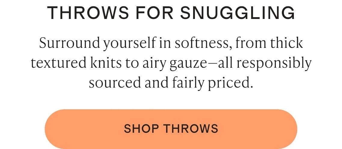 THROWS FOR SNUGGLING