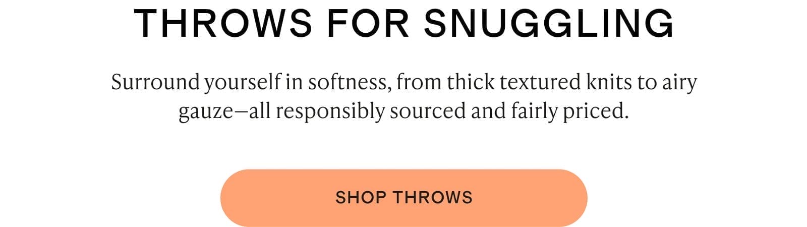 THROWS FOR SNUGGLING