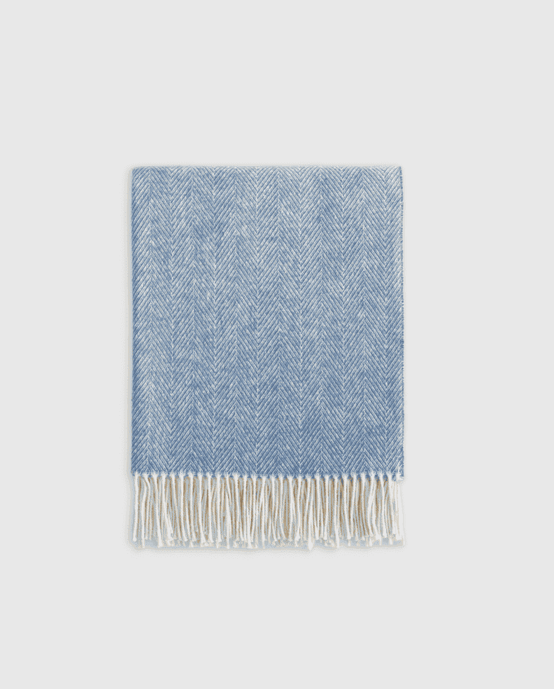 Italian Cotton Herringbone Throw