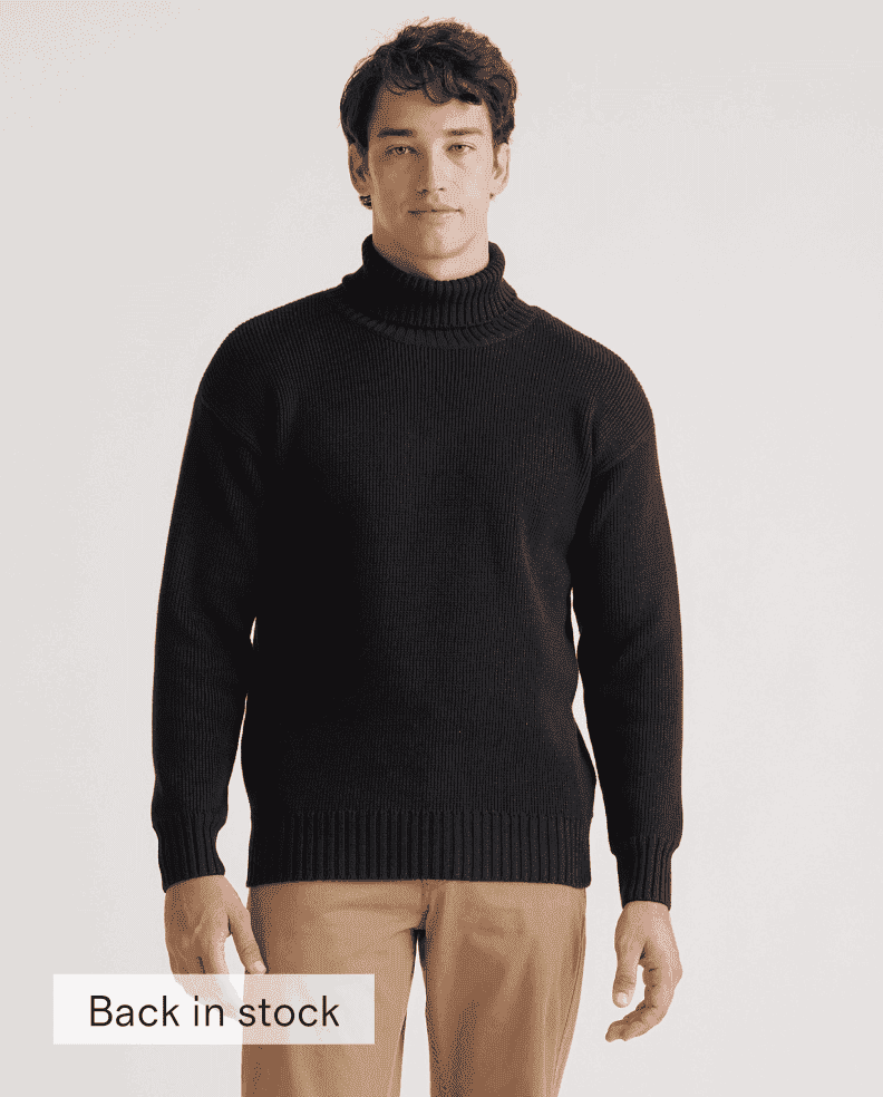 100% Organic Cotton Turtleneck Sweater