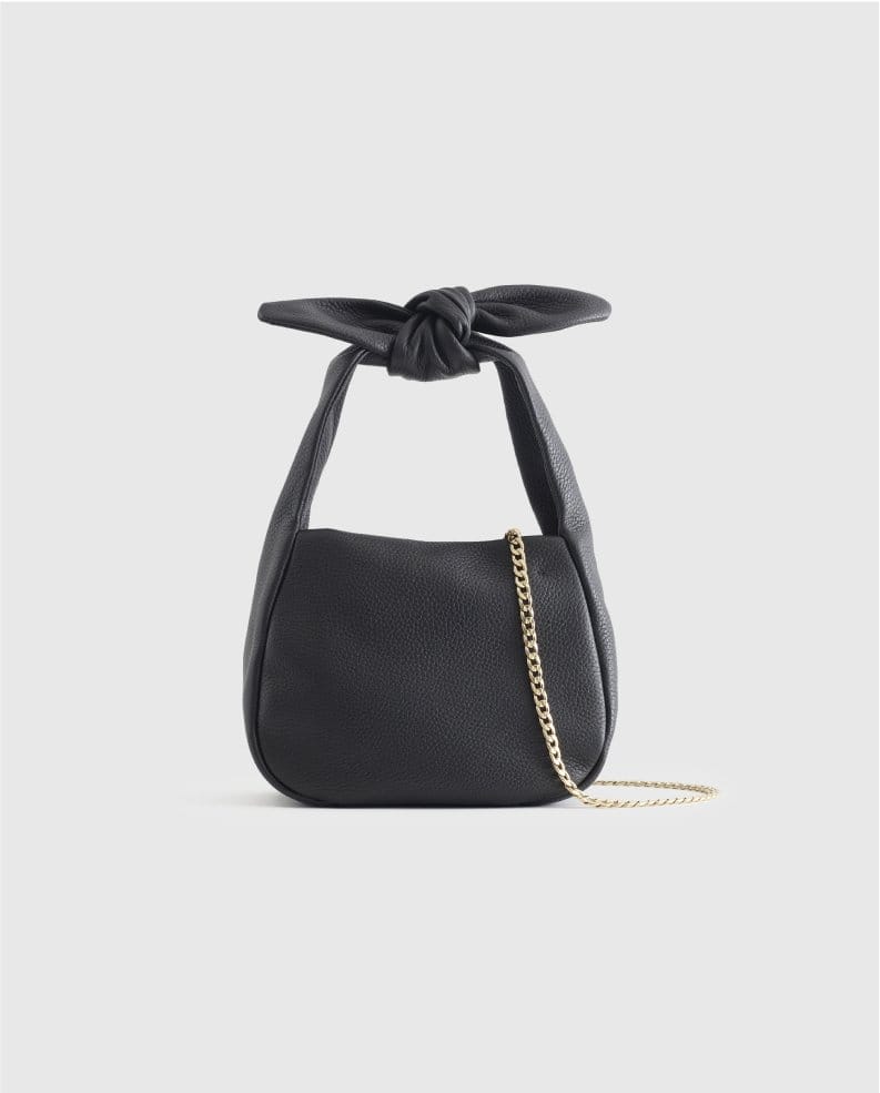 Italian Leather Mini Bow Bag