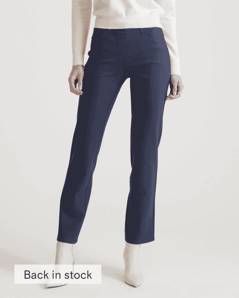 Ultra-Stretch Ponte Straight Leg 4-Pocket Pant