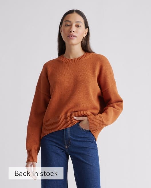 100% Organic Cotton Boyfriend Crew Sweater