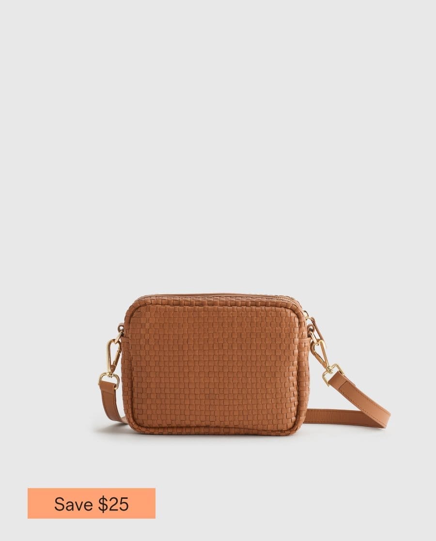 Italian Leather Handwoven Crossbody