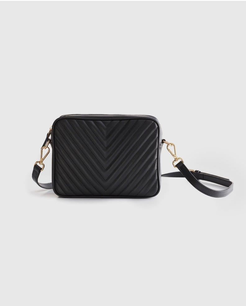 Italian Leather Quilted Crossbody Bag