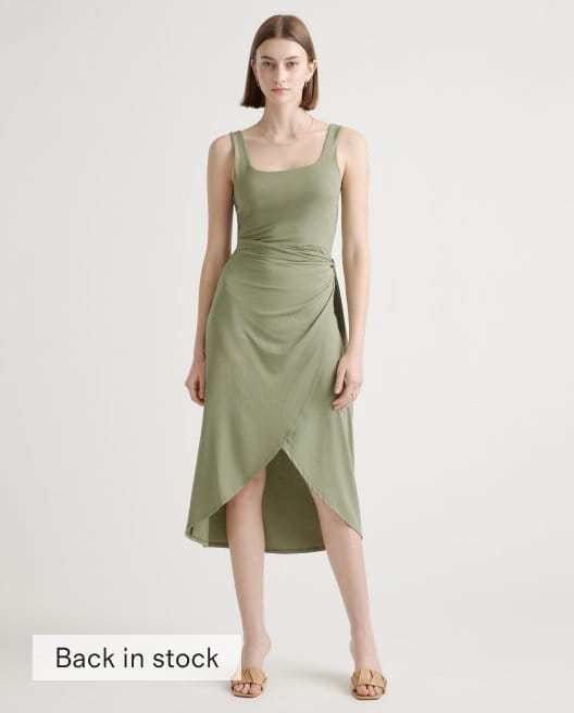 Tencel Jersey Side Tie Midi Dress