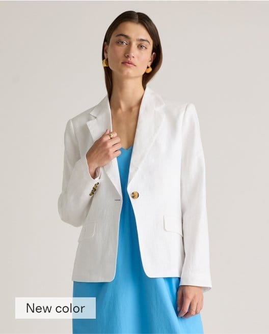 100% European Linen Structured Blazer