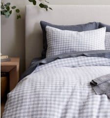 European Linen Gingham Sheet Set