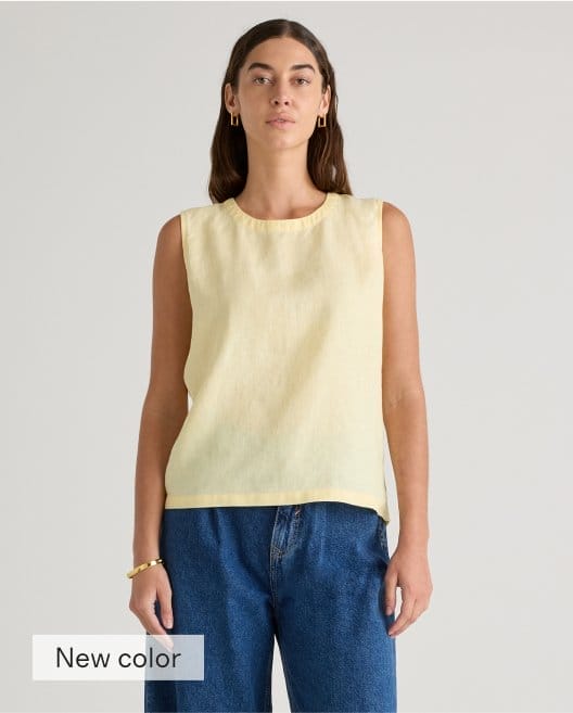 100% European Linen Tank