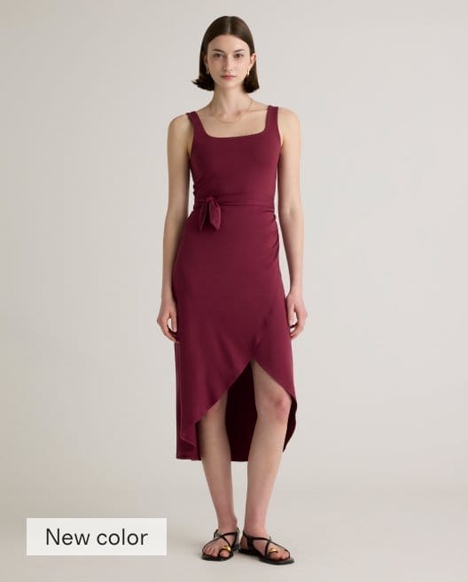 Tencel Jersey Side Tie Midi Dress