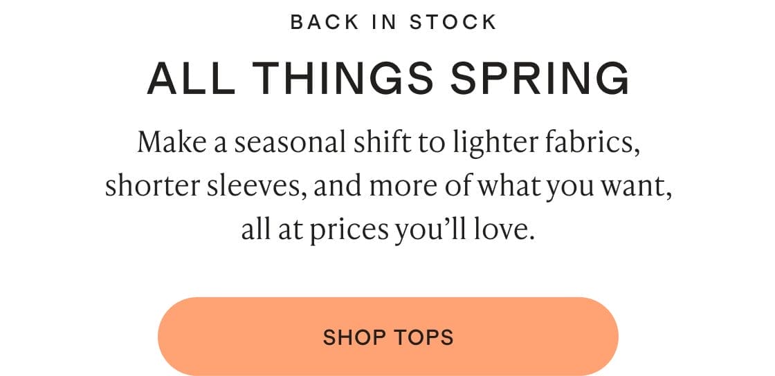 BACK IN STOCK ALL THINGS SPRING