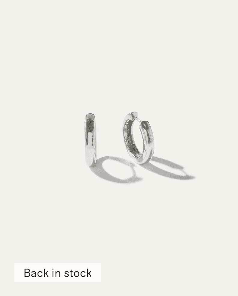 Silver Slim Huggie Hoops