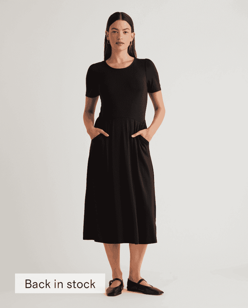 Tencel Jersey Short Sleeve Midi Dress