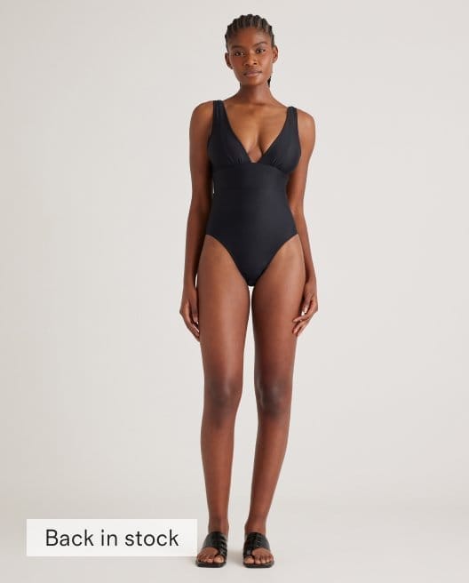 Italian Plunge One-Piece Swimsuit