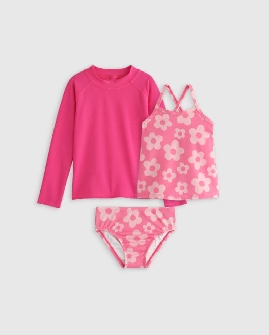 Sunsafe Tankini Swimsuit & Rash Guard Set