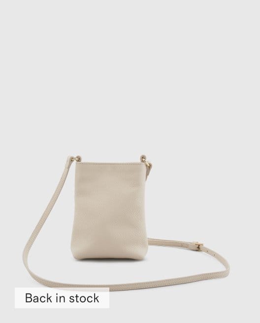 Italian Pebbled Leather Phone Crossbody