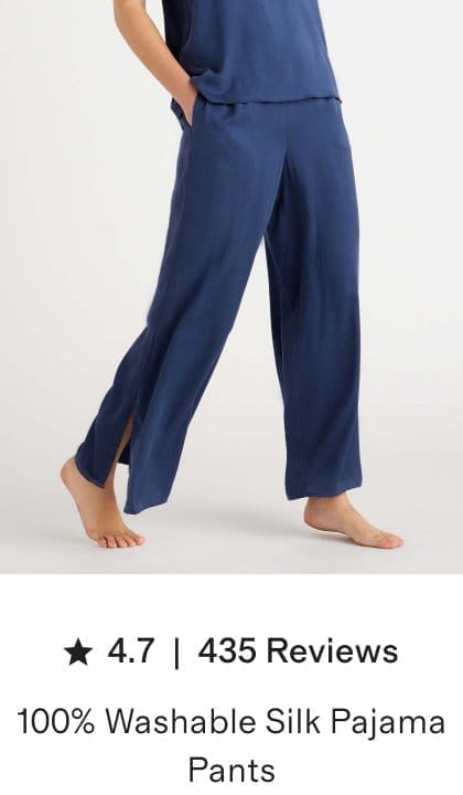 100% Washable Silk Pajama Pants