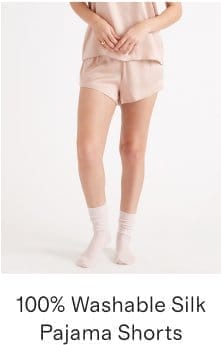 100% Washable Silk Pajama Shorts