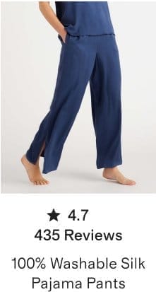 100% Washable Silk Pajama Pants