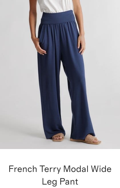 French Terry Modal Wide Leg Pant