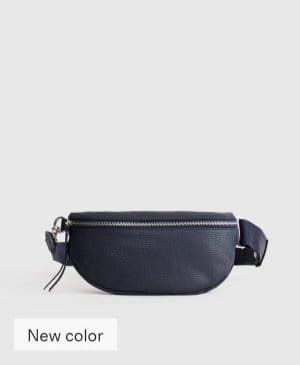 Italian Pebbled Leather Sling Bag