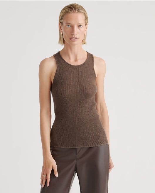 Featherweight Cashmere Ribbed Tank