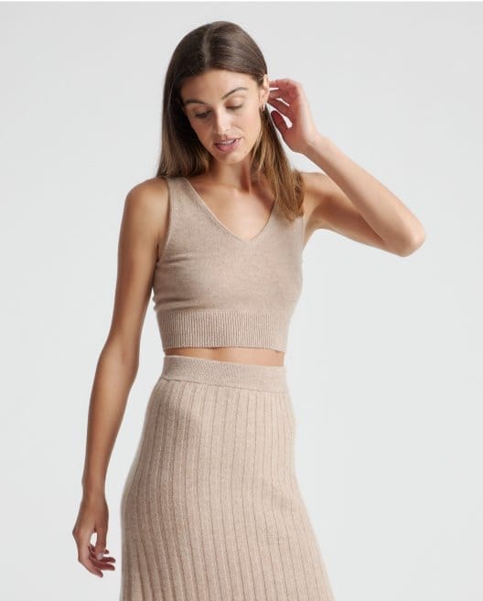 Mongolian Cashmere Cropped Tank