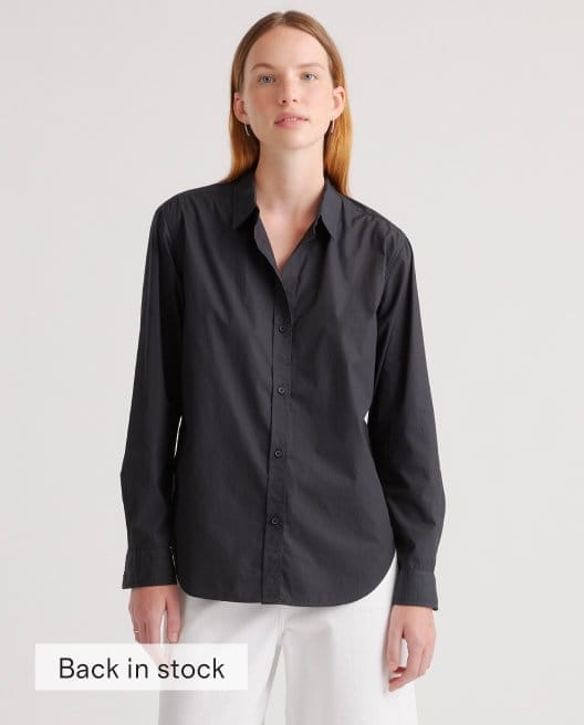 100% Organic Cotton Poplin Long Sleeve Shirt