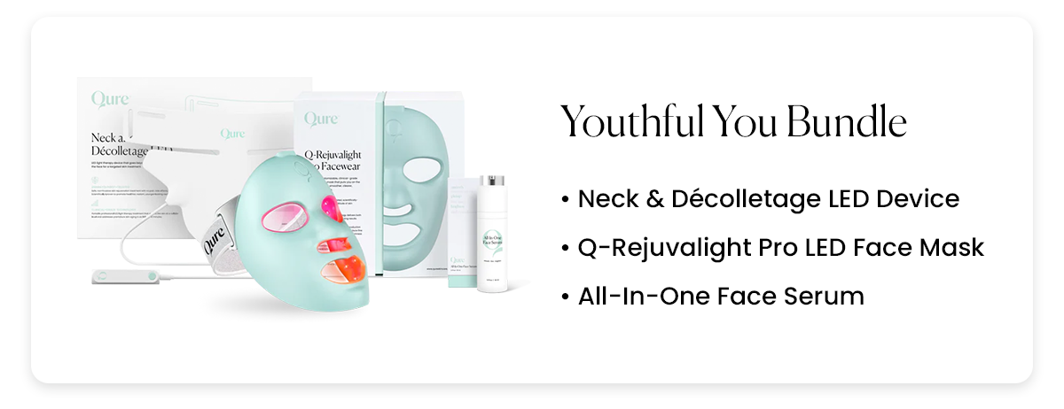 Youthful You Bundle | Neck & Décolletage LED Device Q-Rejuvalight Pro LED Face Mask All-In-One Face Serum