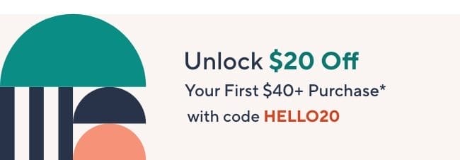 Unlock \\$20 off Your First Purchase