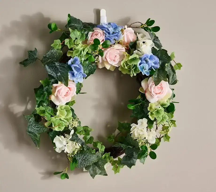 22" English Rose Garden Wreath by Valerie