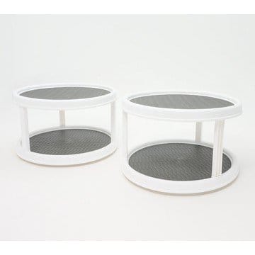 Copco Set of (2) 12" Two-Tier Nonslip Turntables