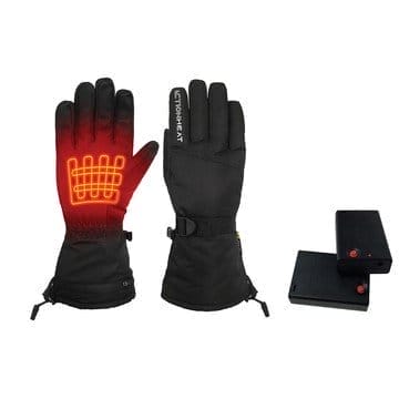 ActionHeat Women's Adjustable AA Battery Heated Snow Gloves