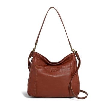 American Leather Co. Austin Zip Top Shoulder Bag w/ Crossbody Strap