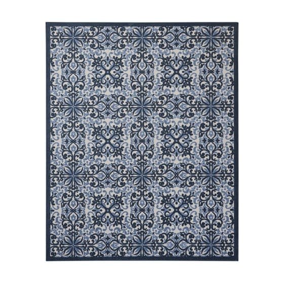 Nourison Home Modern Damask Print Indoor/ Outdoor 7.10' x 9.10' Rug