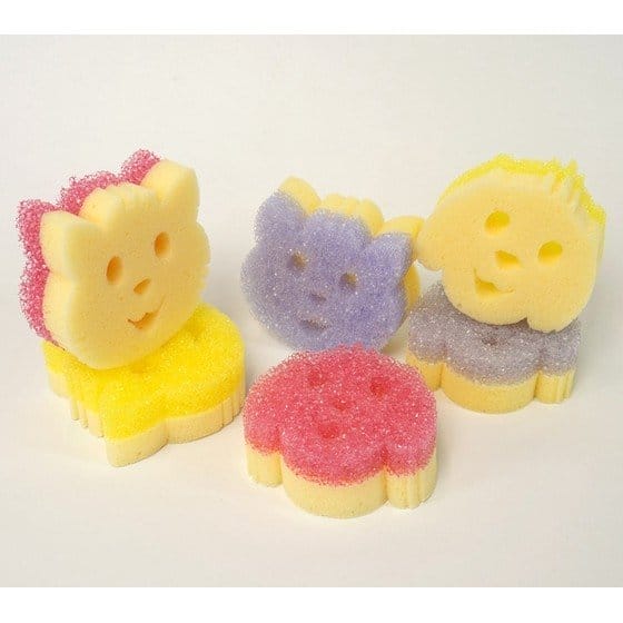 Scrub Mommy (3) Puppy and (3) Kitty 6pc Multi-Color Sponge Set