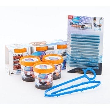 PlumbRX 20-Piece Set Drain Cleaner Cups, Sticks & Drain Snakes