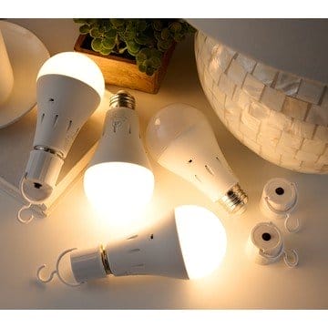 BrightLiving Set of 4 Multi Socket Battery Backup LED Bulb