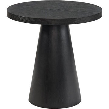 Portland Black Round End Table