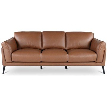 Paris Brown Leather Sofa