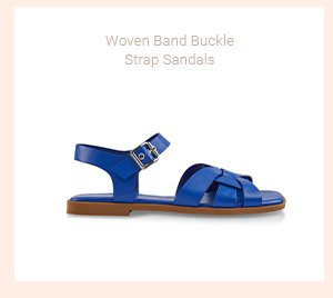 Woven Band Buckle Strap Sandals