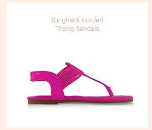 Slingback Corded Thong Sandals