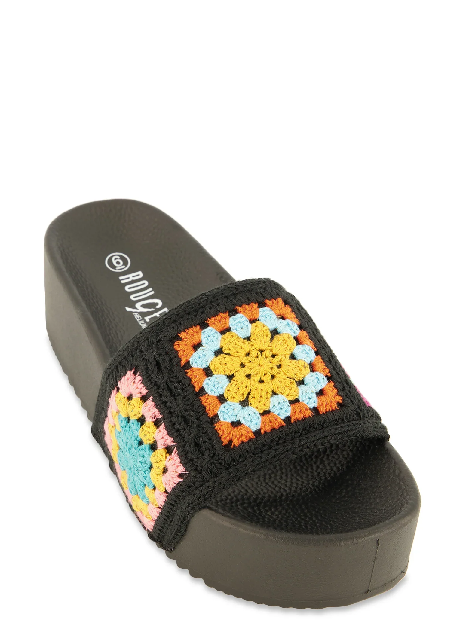 Crochet Platform Slide Sandals