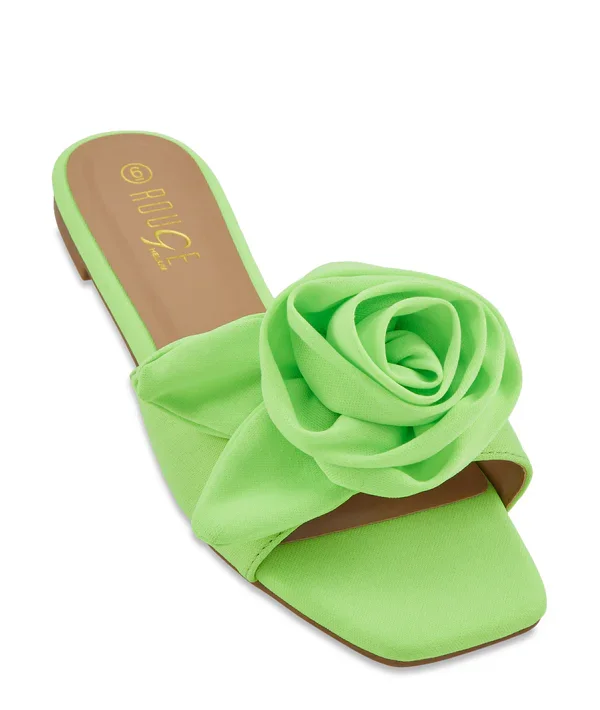 Rose Band Slide Sandals