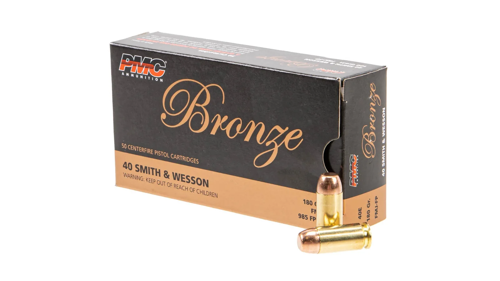 PMC Ammunition Bronze .40 S&W 180gr FMJ Ammunition - 250 Rd Box