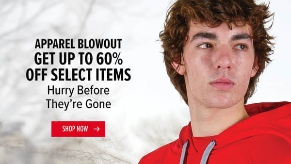 Get 60% Off Select Apparel Before It's Gone