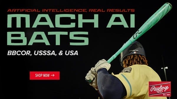 Shop the Rawlings Mach Ai in BBCOR, USSSA, and USA