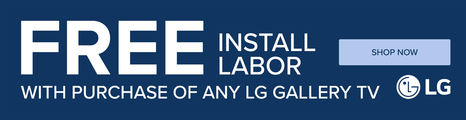 Free LG Install Labor Coupon Stripe